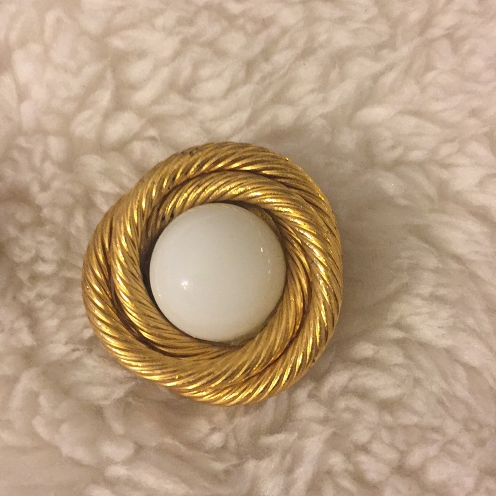 Chanel Golden Twist Rope Glass Bead Earrings - Picture 3 of 5